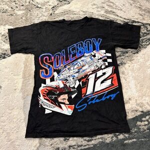 Vintage Soleboy T-shirt Men's Small Black Y2k‎ Nascar Racing Graphic Street Wear